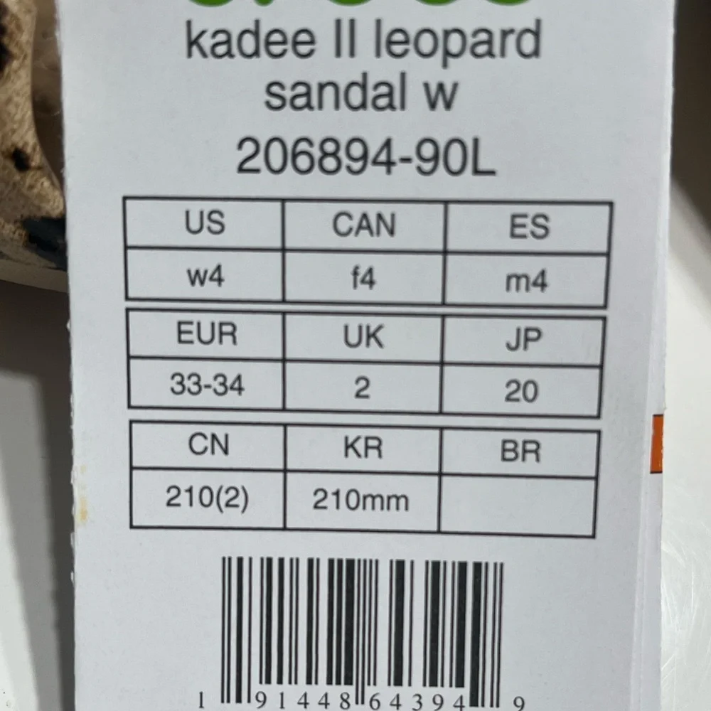 NWT Crocs Kadee II Leopard Sandal - Woman’s Size 4 - Picture 6 of 6